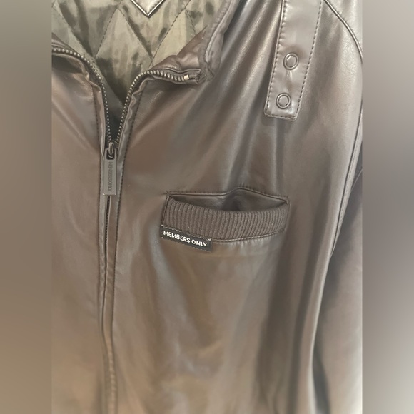 Members only faux leather bomber - Picture 3 of 5
